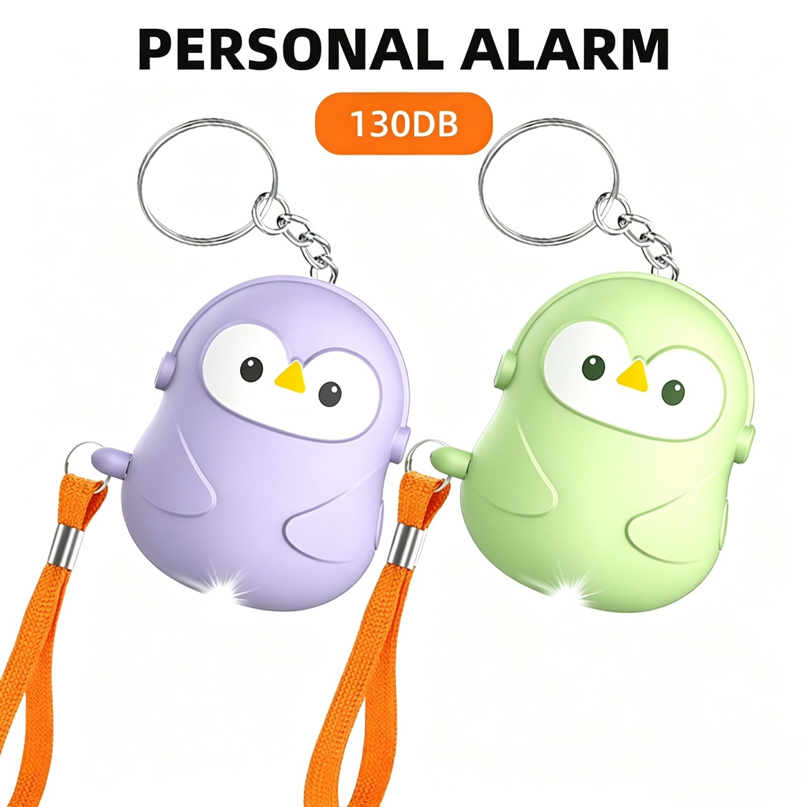 Personal Alarm Keychain - Allarme personale per autodifesa, 5 pezzi,