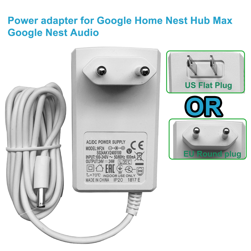 Google Speaker Nest Audio - Alimentatore 24V per Google Home Nest