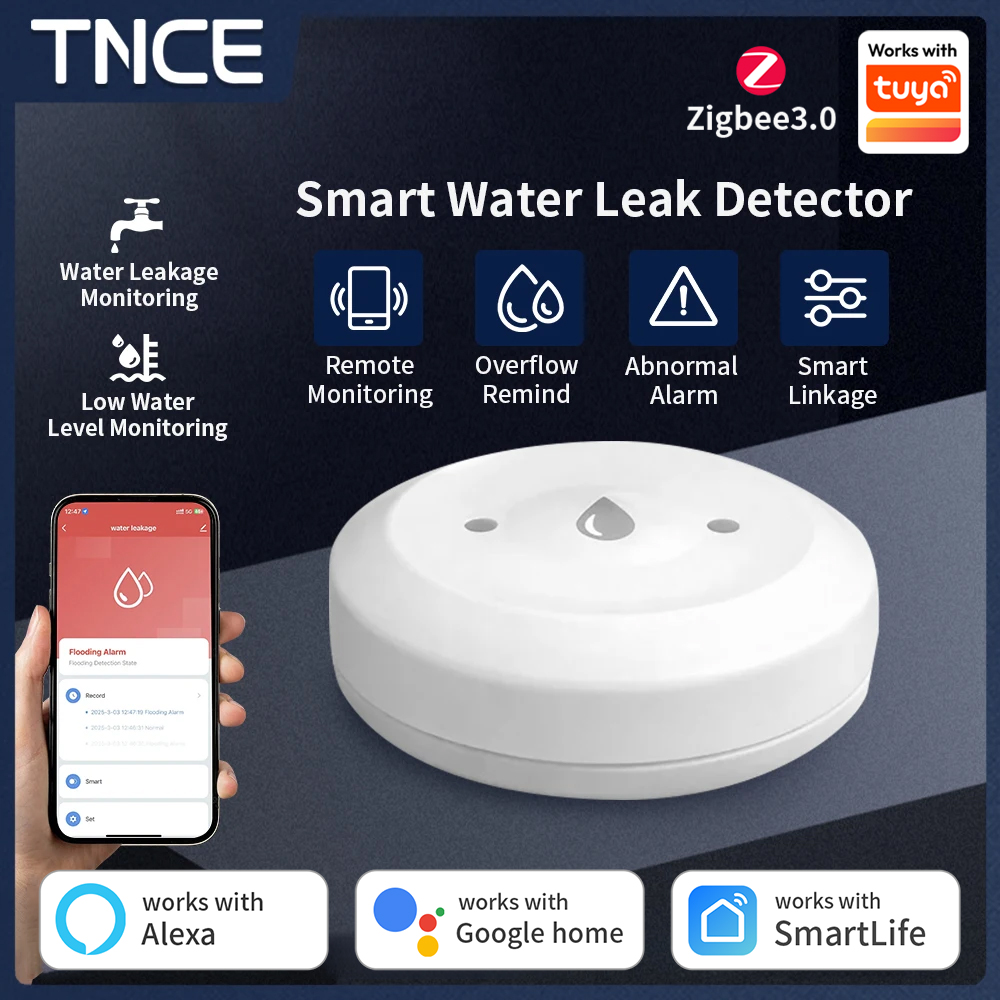 Water Alarm Sensor - Sensore di Rilevamento Acqua Intelligente TNCE