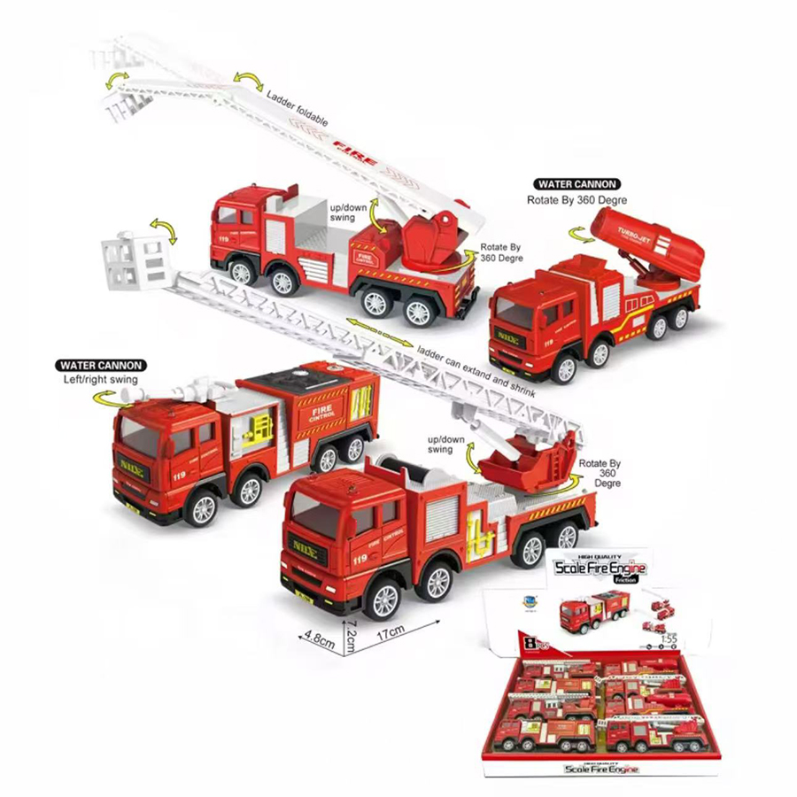 Fire Escape Ladder - 1pc-camion dei pompieri in lega 1:32