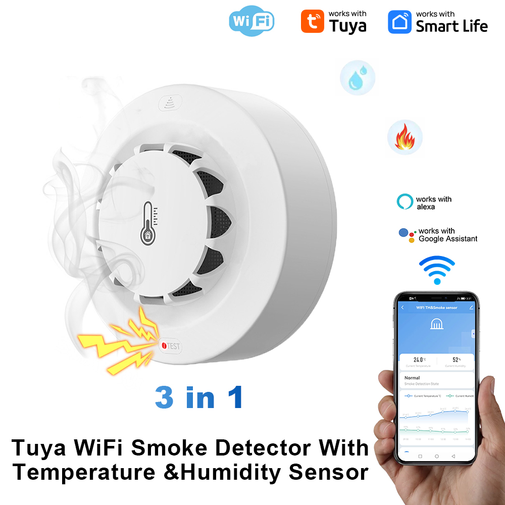 Tuya Wifi BT Rilevatore di fum - Smoke Detector Interconnected recensione e prezzo