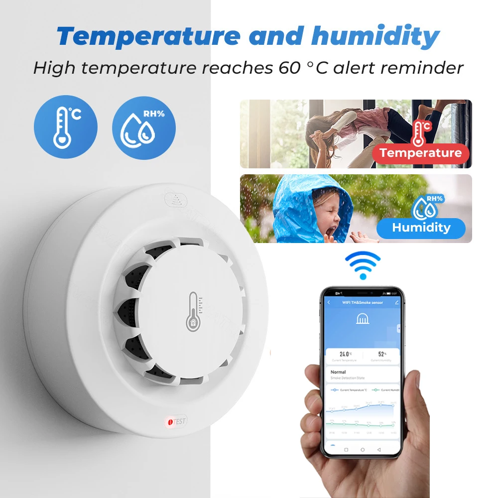 Tuya Wifi BT Rilevatore di fum - Smoke Detector Interconnected recensione e prezzo