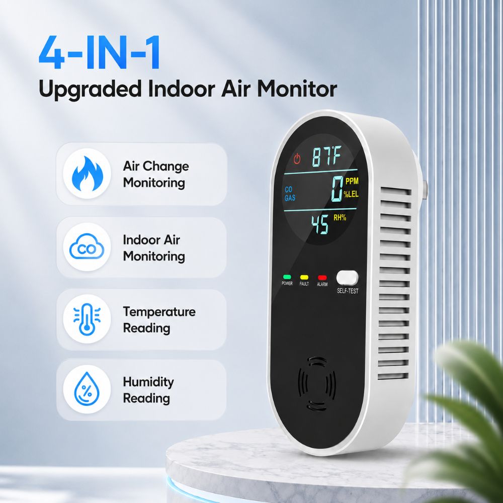 Rilevatore di Gas 4 in 1 con D - Co Detector Plug recensione e prezzo