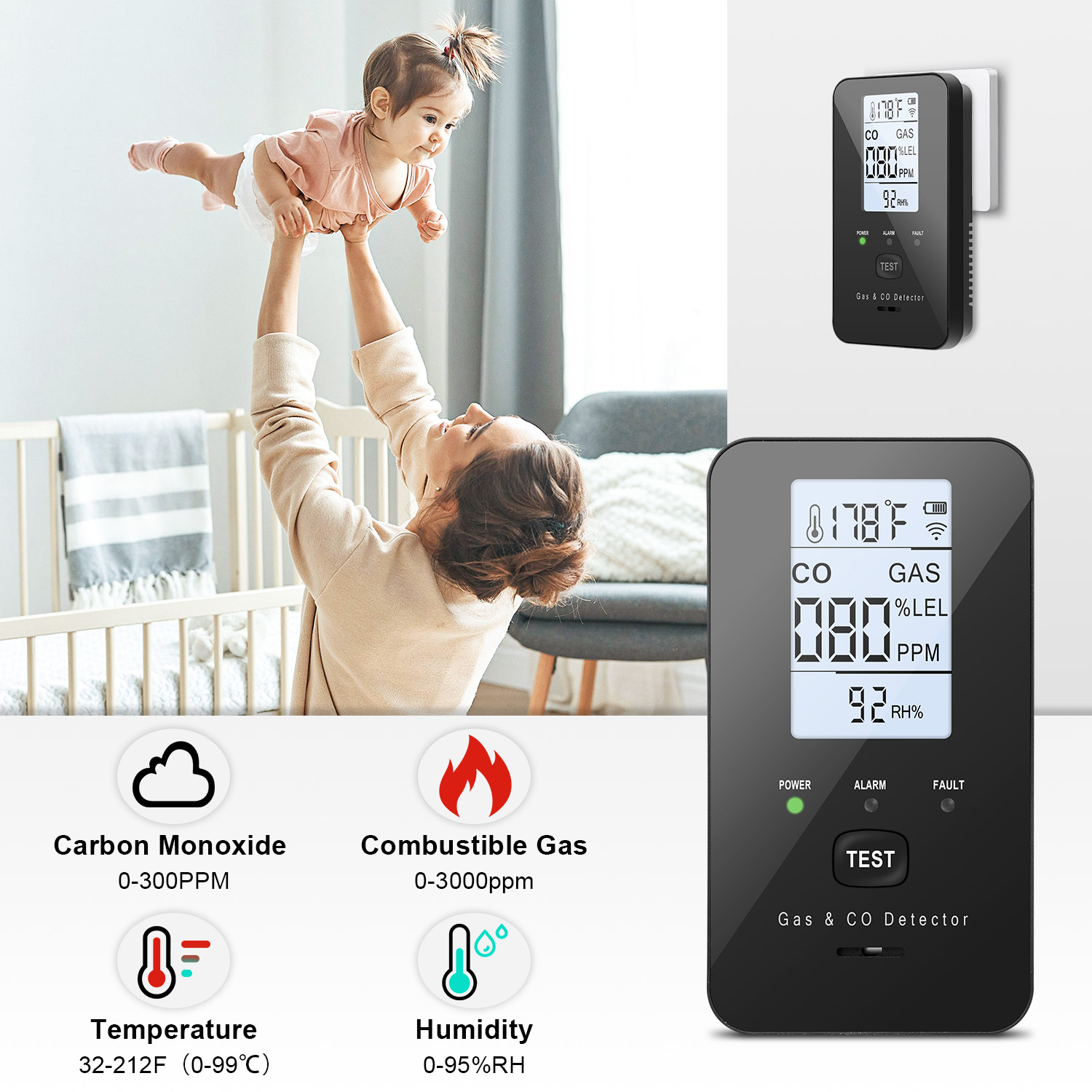 Rilevatore di gas naturale e m - Co Detector Plug recensione e prezzo