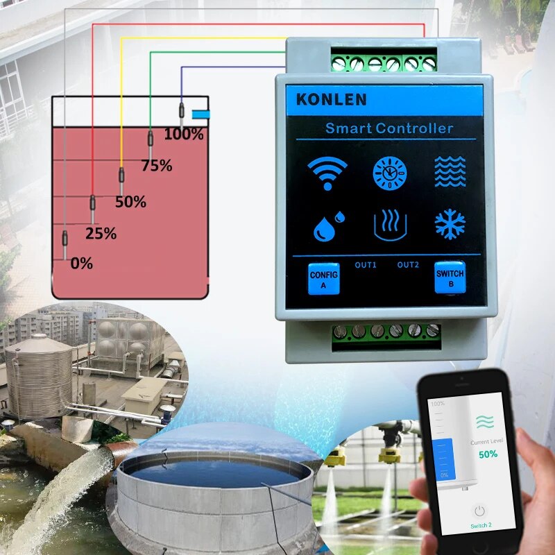 KONLEN Tuya sensore di livello - Water Alarm Sensor recensione e prezzo